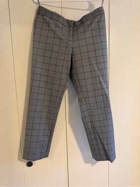 Gray Windowpane Pants